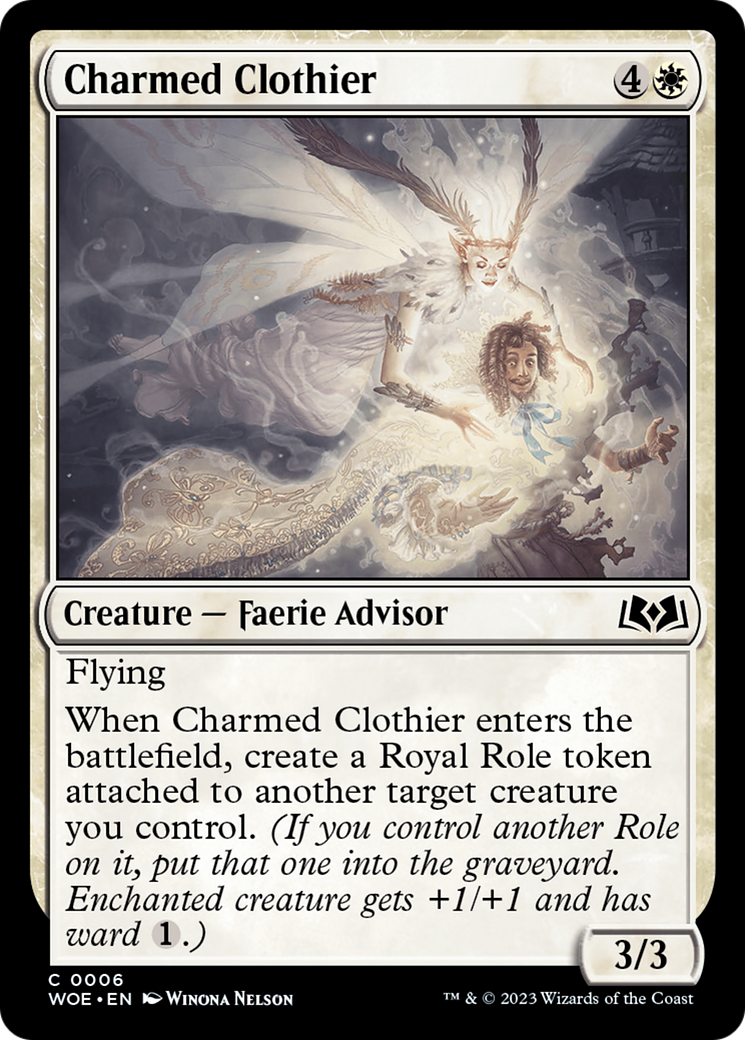 Charmed Clothier [Wilds of Eldraine] | Cards and Coasters CA