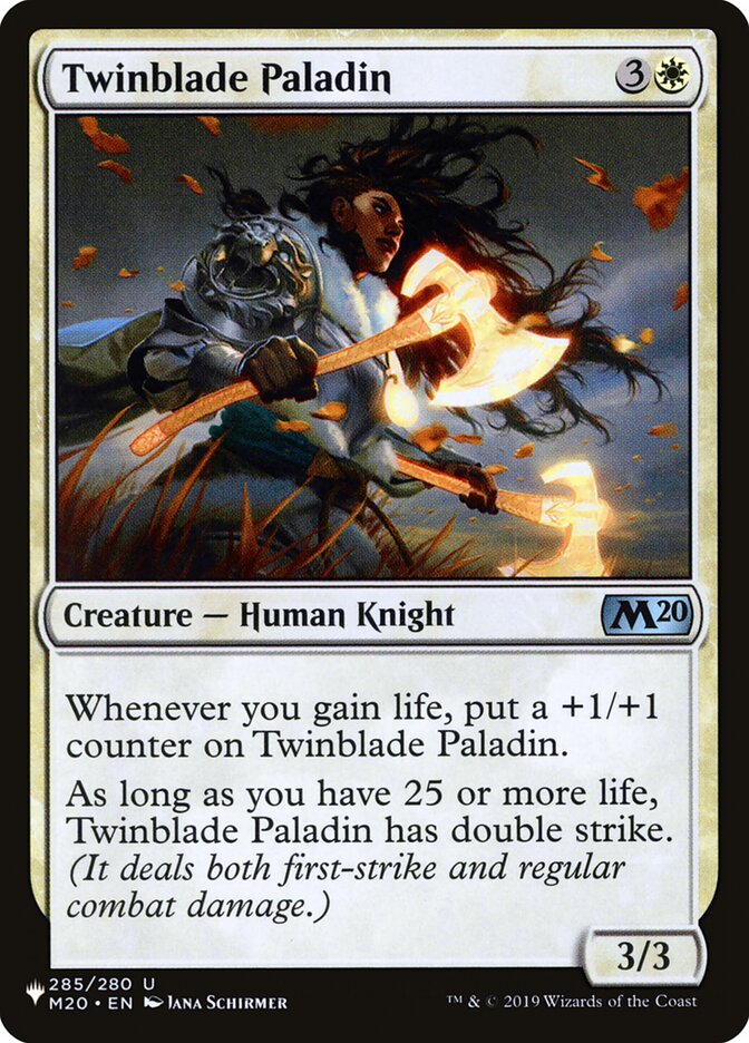 Twinblade Paladin [The List] | Cards and Coasters CA