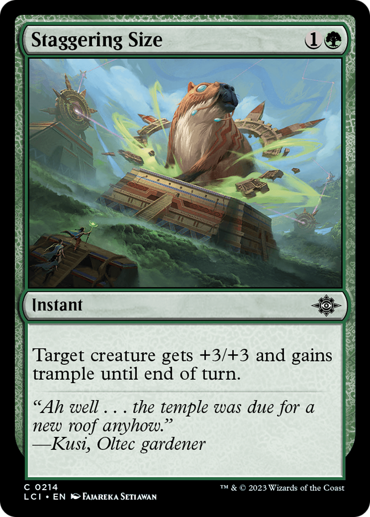 Staggering Size [The Lost Caverns of Ixalan] | Cards and Coasters CA