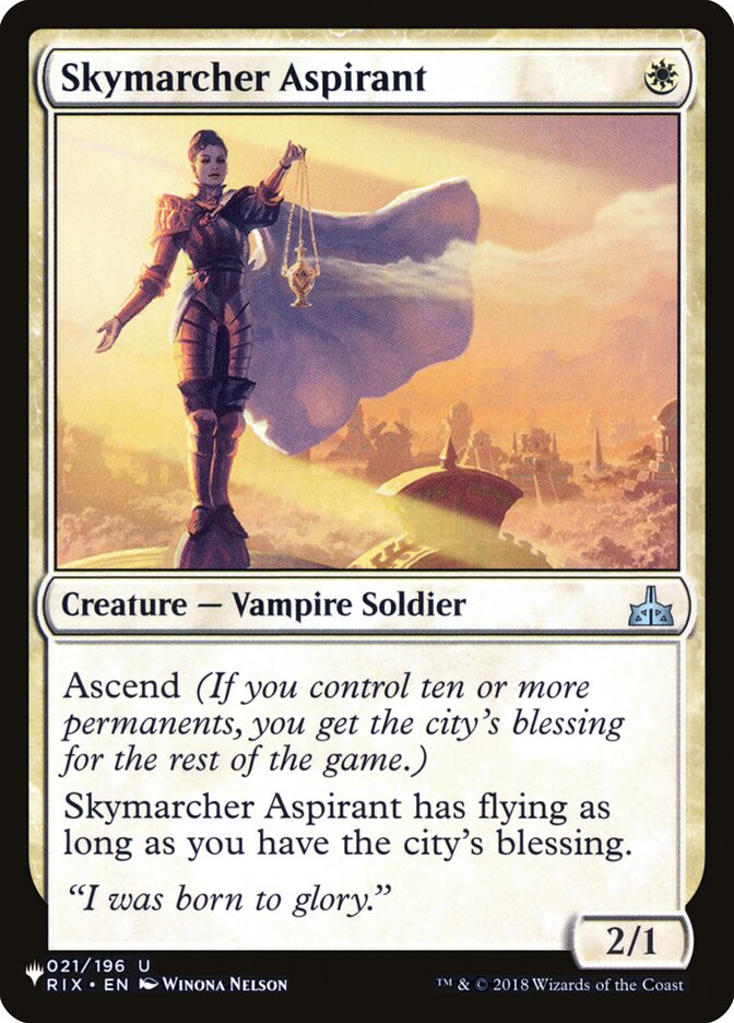 Skymarcher Aspirant [The List] | Cards and Coasters CA