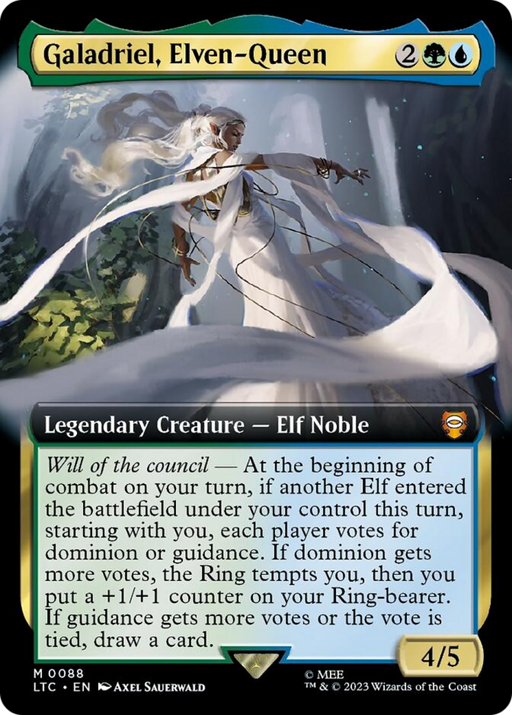 Galadriel, Elven-Queen (Extended Art) [The Lord of the Rings: Tales of Middle-Earth Commander] | Cards and Coasters CA