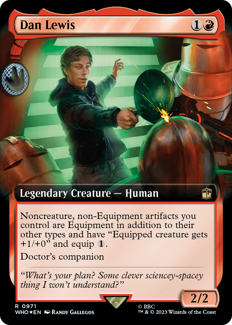 Dan Lewis (Extended Art) (Surge Foil) [Doctor Who] | Cards and Coasters CA