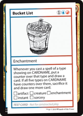 Bucket List (2021 Edition) [Mystery Booster Playtest Cards] | Cards and Coasters CA