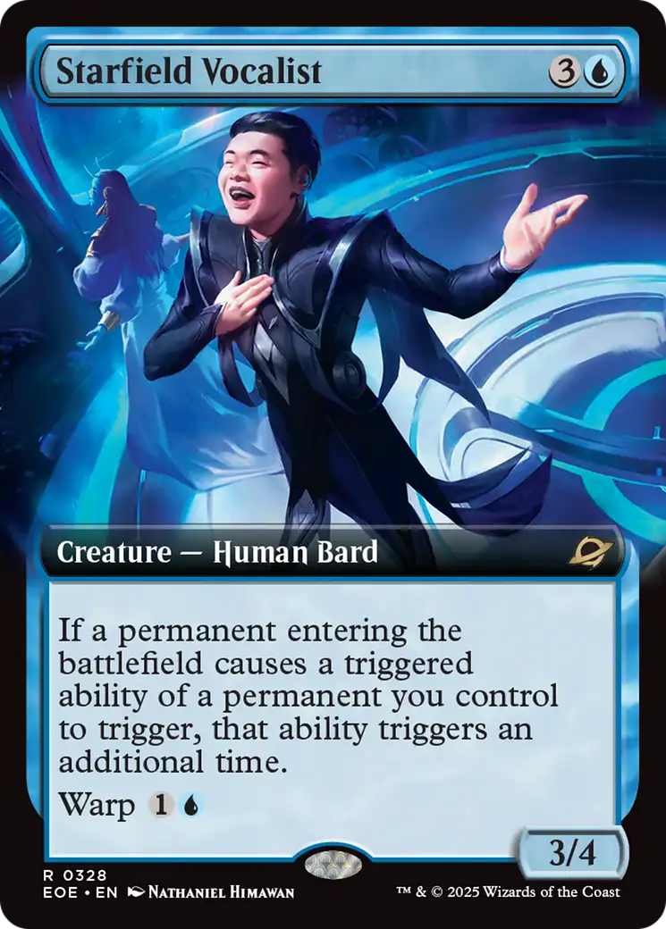 Starfield Vocalist (Extended Art) [Edge of Eternities] | Cards and Coasters CA