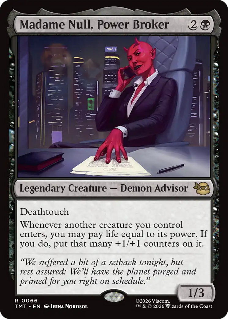 Madame Null, Power Broker [Teenage Mutant Ninja Turtles] | Cards and Coasters CA