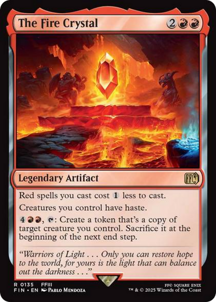 The Fire Crystal [FINAL FANTASY] | Cards and Coasters CA