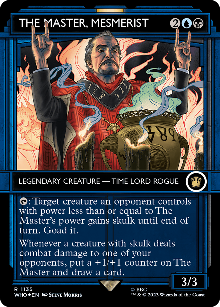The Master, Mesmerist (Showcase) (Surge Foil) [Doctor Who] | Cards and Coasters CA