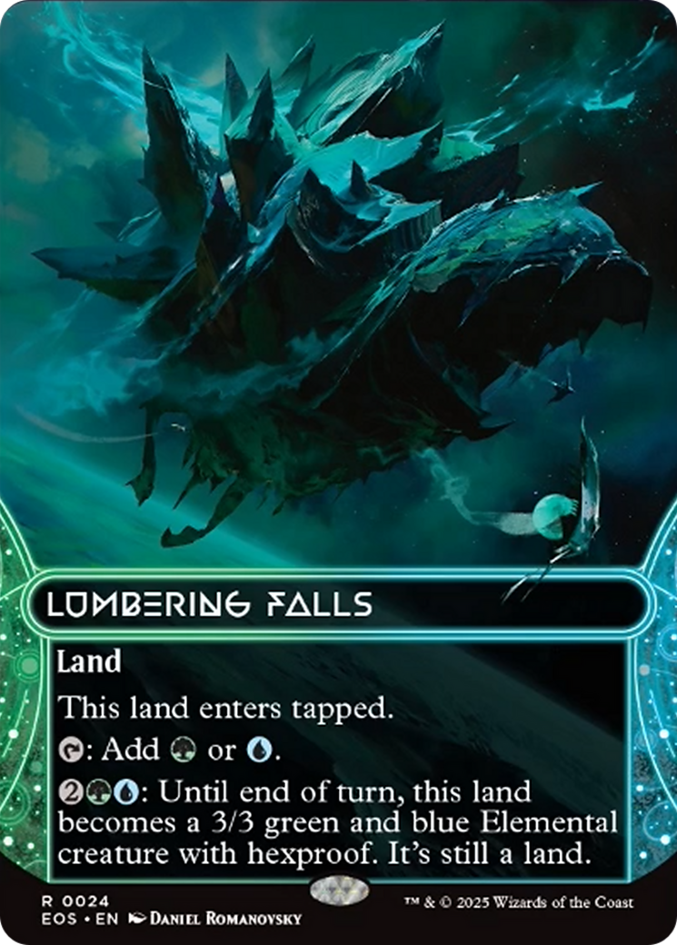 Lumbering Falls (0024) (Borderless) [Edge of Eternities: Stellar Sights] | Cards and Coasters CA