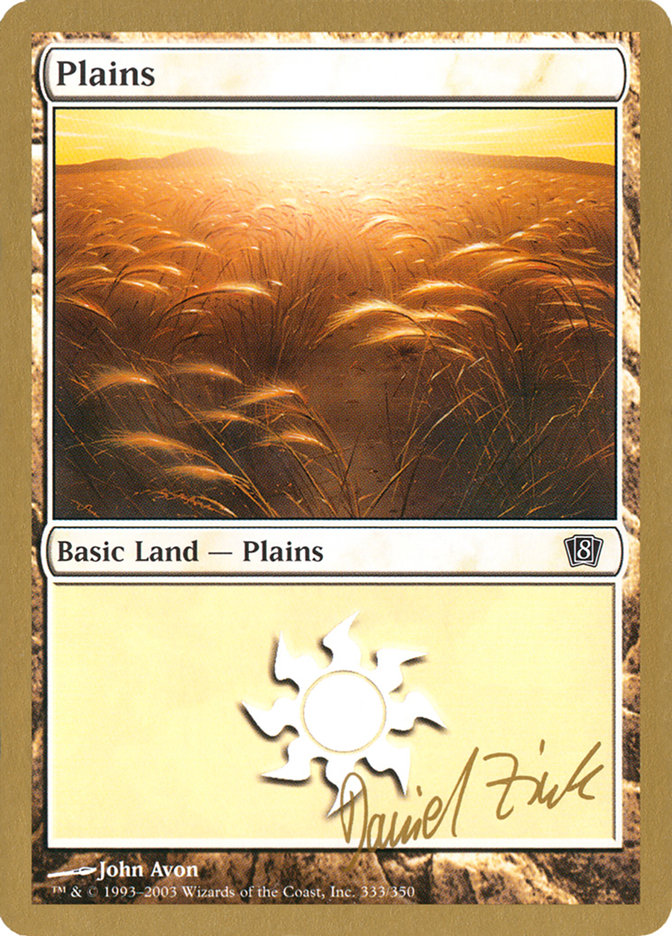 Plains (dz333) (Daniel Zink) [World Championship Decks 2003] | Cards and Coasters CA