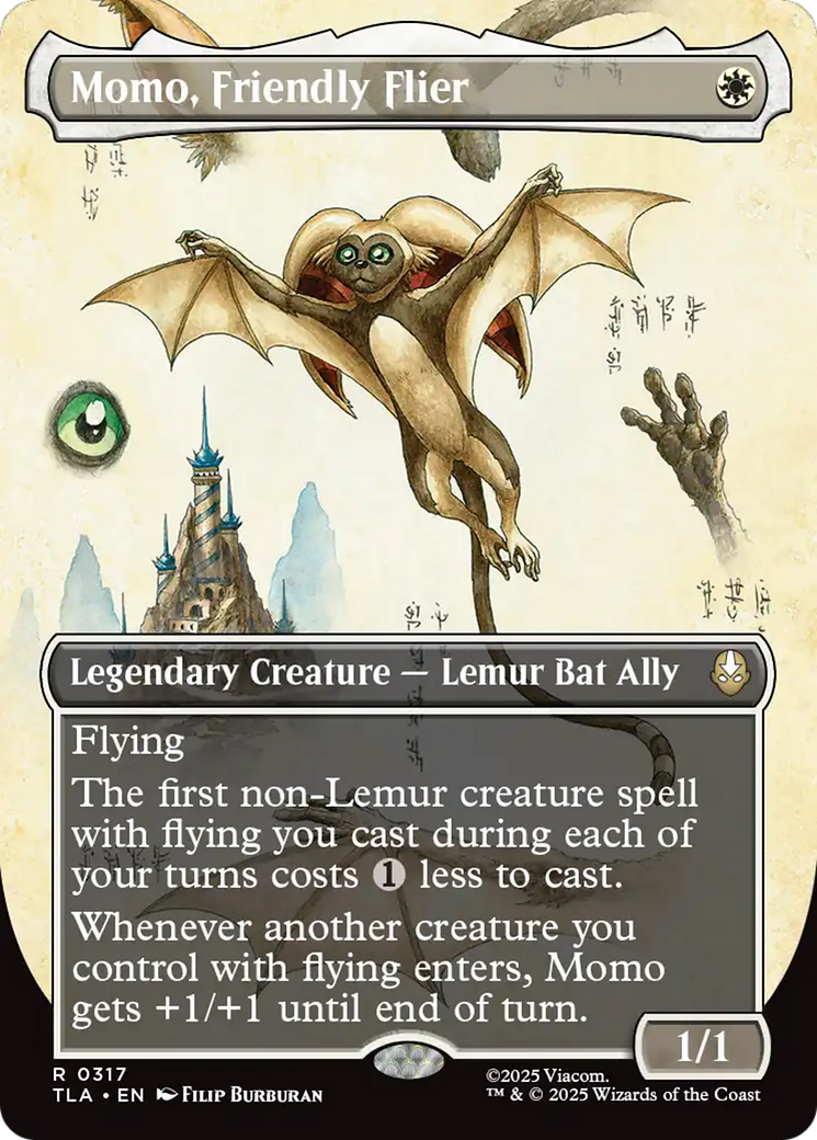 Momo, Friendly Flier (Borderless) [Avatar: The Last Airbender] | Cards and Coasters CA