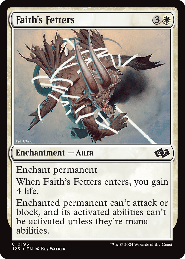 Faith's Fetters [Foundations Jumpstart] | Cards and Coasters CA