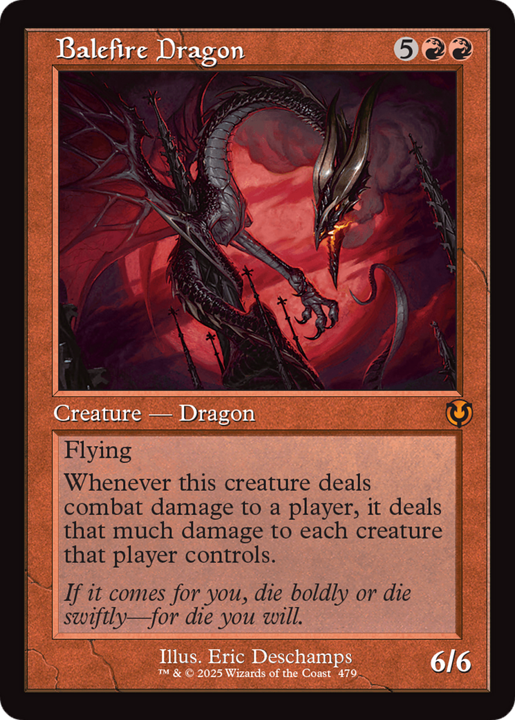 Balefire Dragon (Retro Frame) [Innistrad Remastered] | Cards and Coasters CA