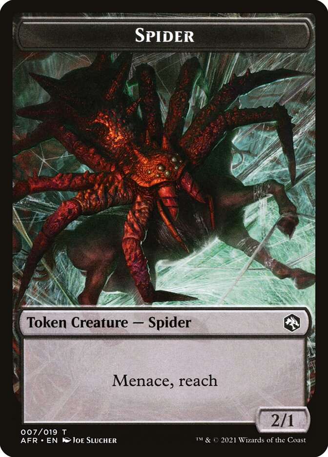 Spider // Icingdeath, Frost Tongue Double-Sided Token [Dungeons & Dragons: Adventures in the Forgotten Realms Tokens] | Cards and Coasters CA