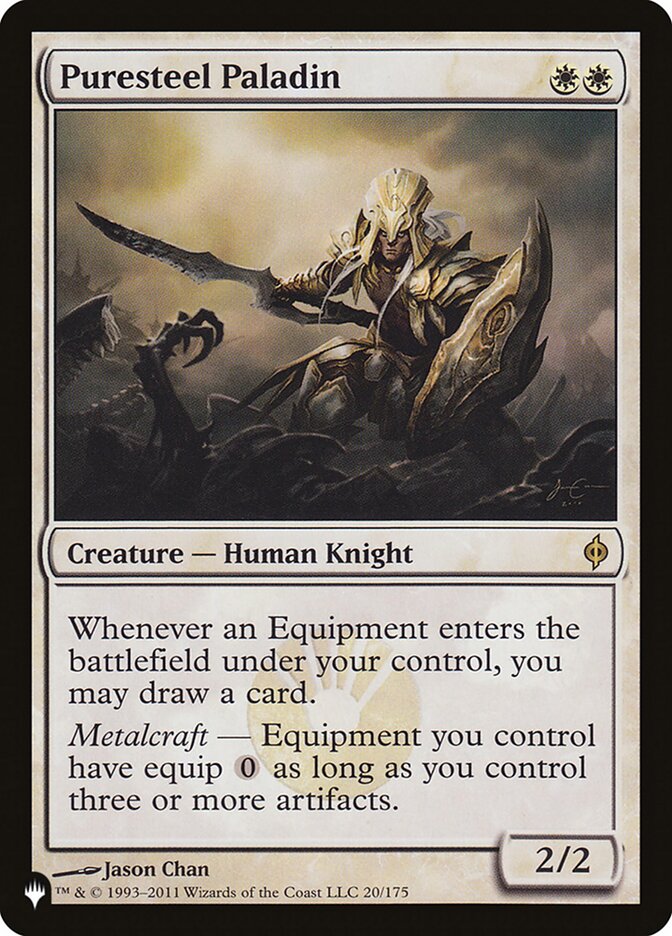 Puresteel Paladin [The List] | Cards and Coasters CA
