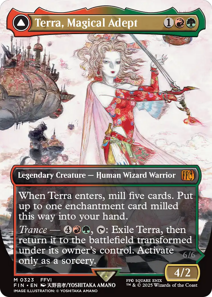 Terra, Magical Adept // Esper Terra (Borderless) [FINAL FANTASY] | Cards and Coasters CA