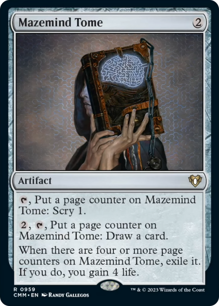 Mazemind Tome [Commander Masters] | Cards and Coasters CA