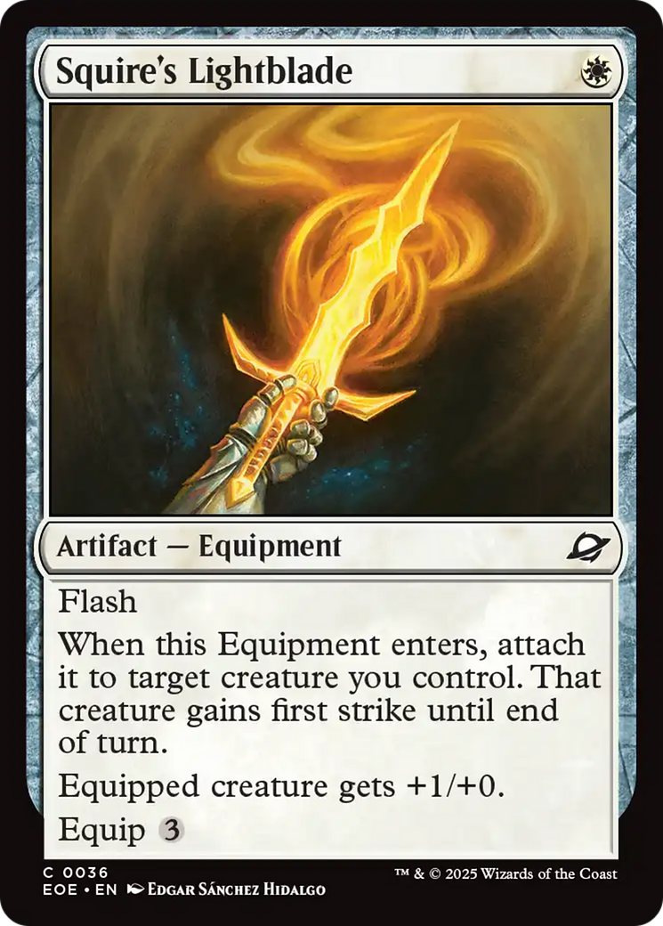 Squire's Lightblade [Edge of Eternities] | Cards and Coasters CA