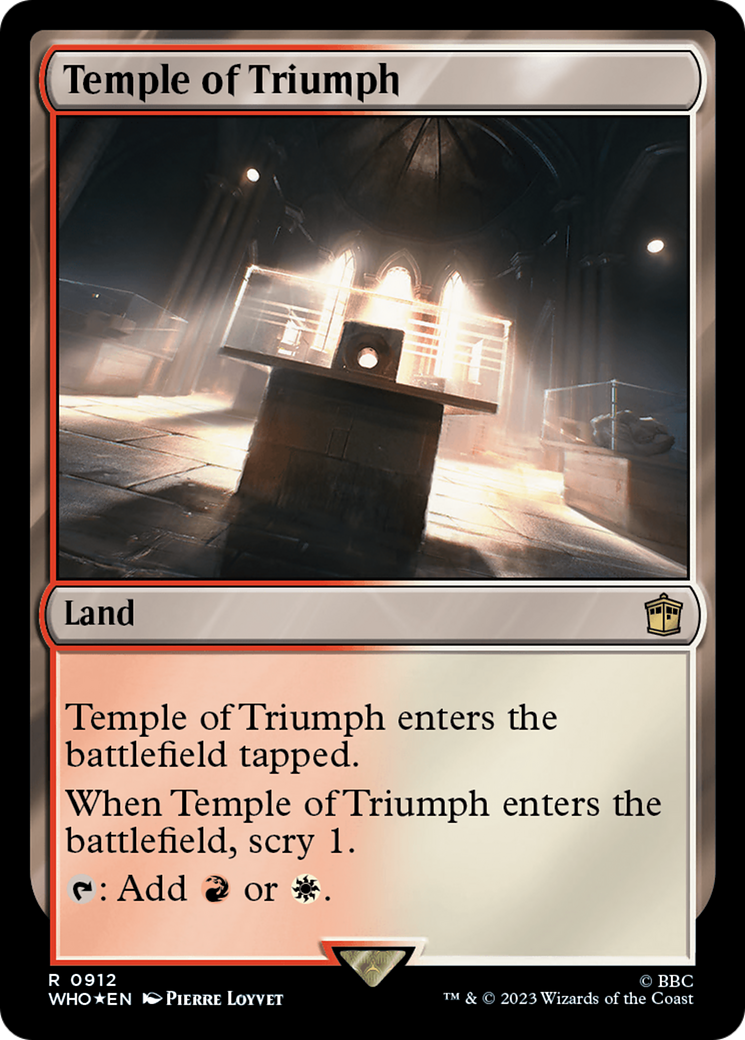 Temple of Triumph (Surge Foil) [Doctor Who] | Cards and Coasters CA