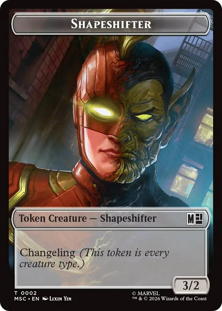 Shapeshifter (002) // Villain (009) Double-Sided Token [Marvel Super Heroes Commander Tokens] | Cards and Coasters CA