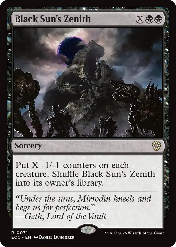 Black Sun's Zenith [Lorwyn Eclipsed Commander] | Cards and Coasters CA