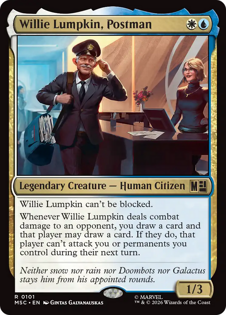 Willie Lumpkin, Postman [Marvel Super Heroes Commander] | Cards and Coasters CA
