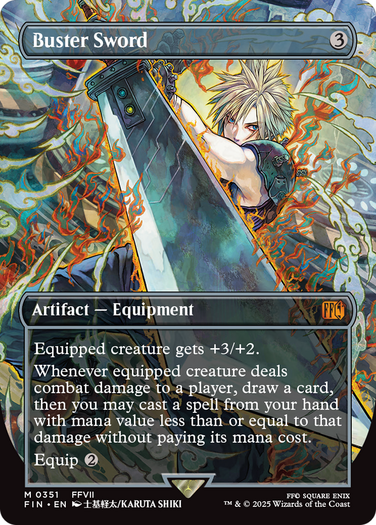 Buster Sword (Borderless) [FINAL FANTASY] | Cards and Coasters CA