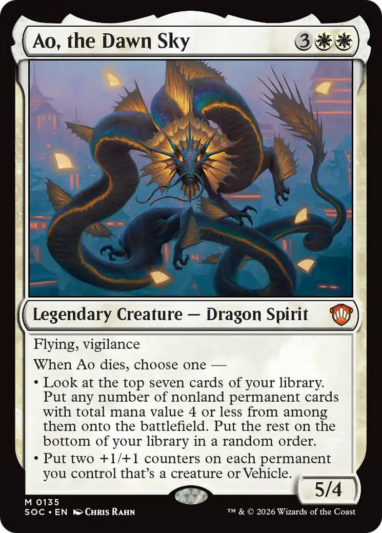 Ao, the Dawn Sky [Secrets of Strixhaven Commander] | Cards and Coasters CA