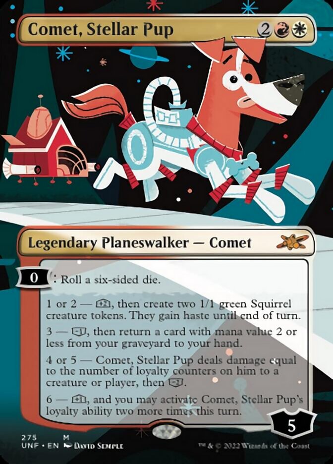 Comet, Stellar Pup (Borderless) [Unfinity] | Cards and Coasters CA