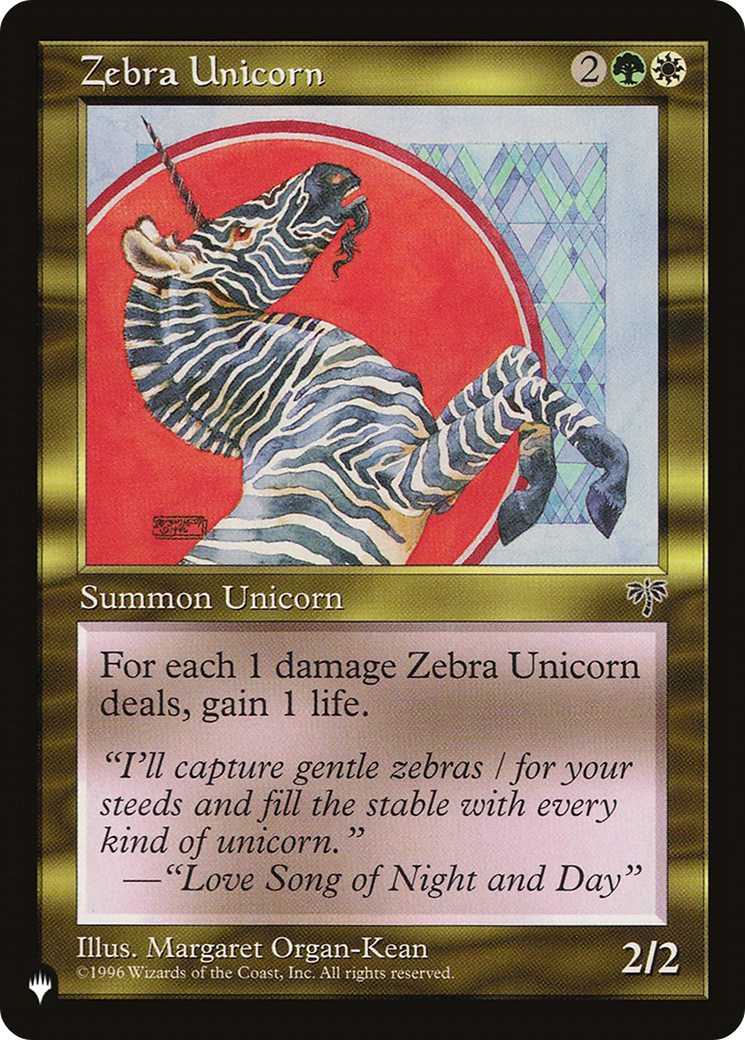 Zebra Unicorn [The List] | Cards and Coasters CA