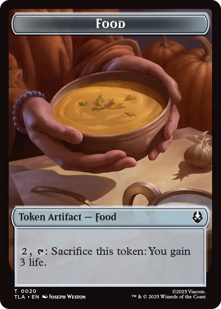 Food (0020) // Ally (0007) Double-Sided Token [Avatar: The Last Airbender Tokens] | Cards and Coasters CA