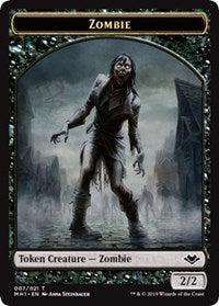 Zombie (007) // Construct (017) Double-Sided Token [Modern Horizons Tokens] | Cards and Coasters CA