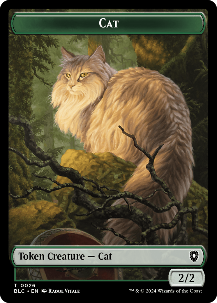 Elemental // Cat Double-Sided Token [Bloomburrow Commander Tokens] | Cards and Coasters CA