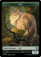 Elemental // Cat Double-Sided Token [Bloomburrow Commander Tokens] | Cards and Coasters CA