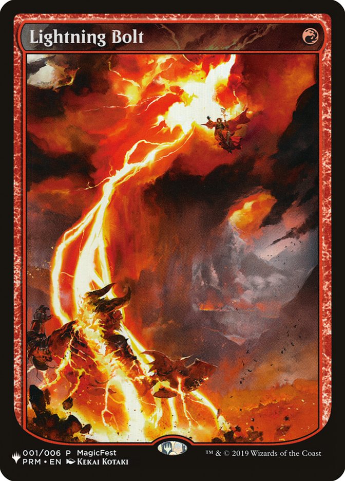 Lightning Bolt (001/006) [The List] | Cards and Coasters CA