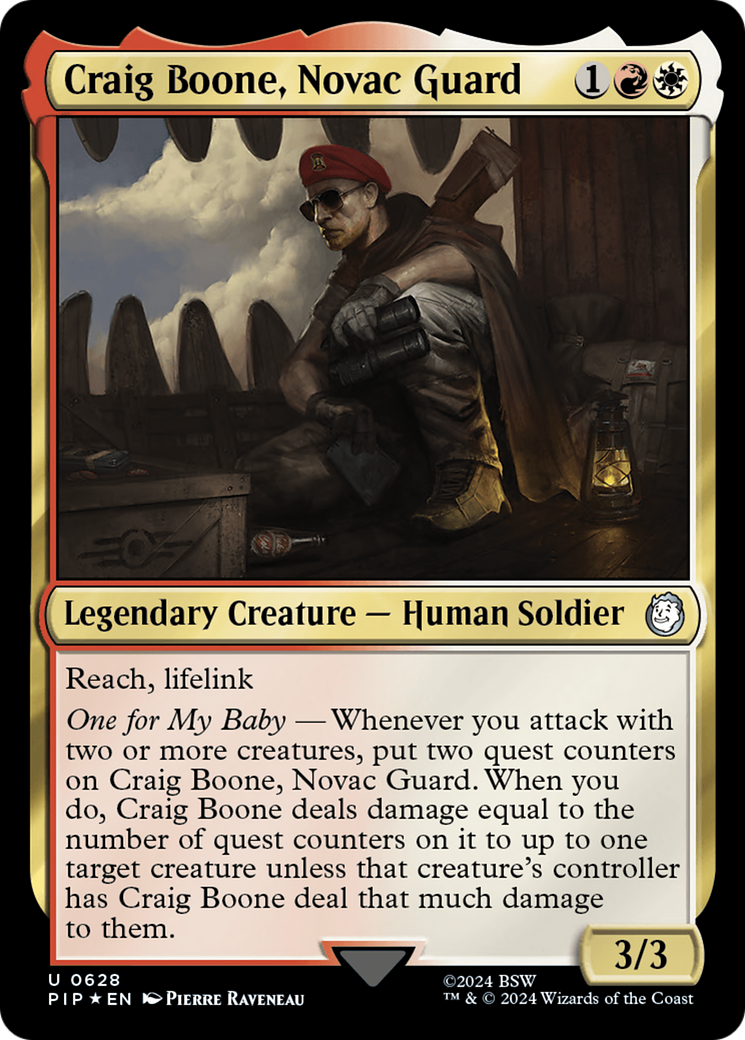 Craig Boone, Novac Guard (Surge Foil) [Fallout] | Cards and Coasters CA