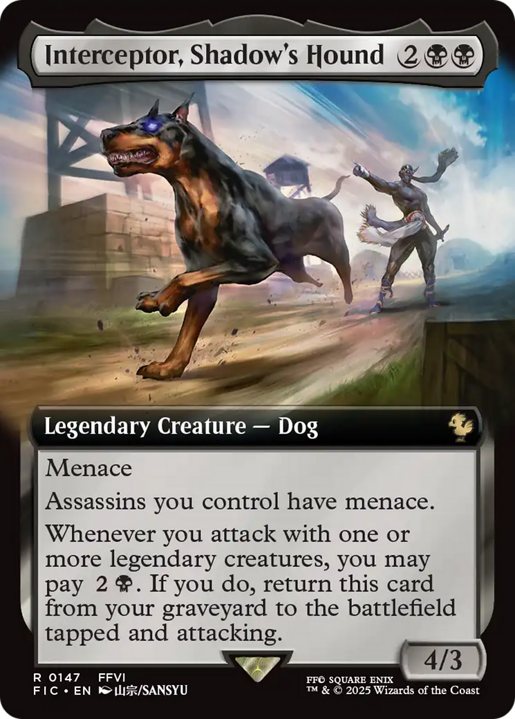 Interceptor, Shadow's Hound (Extended Art) [FINAL FANTASY Commander] | Cards and Coasters CA