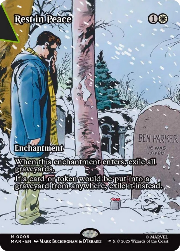Rest in Peace (Borderless) [Marvel's Spider-Man: Eternal-Legal] | Cards and Coasters CA