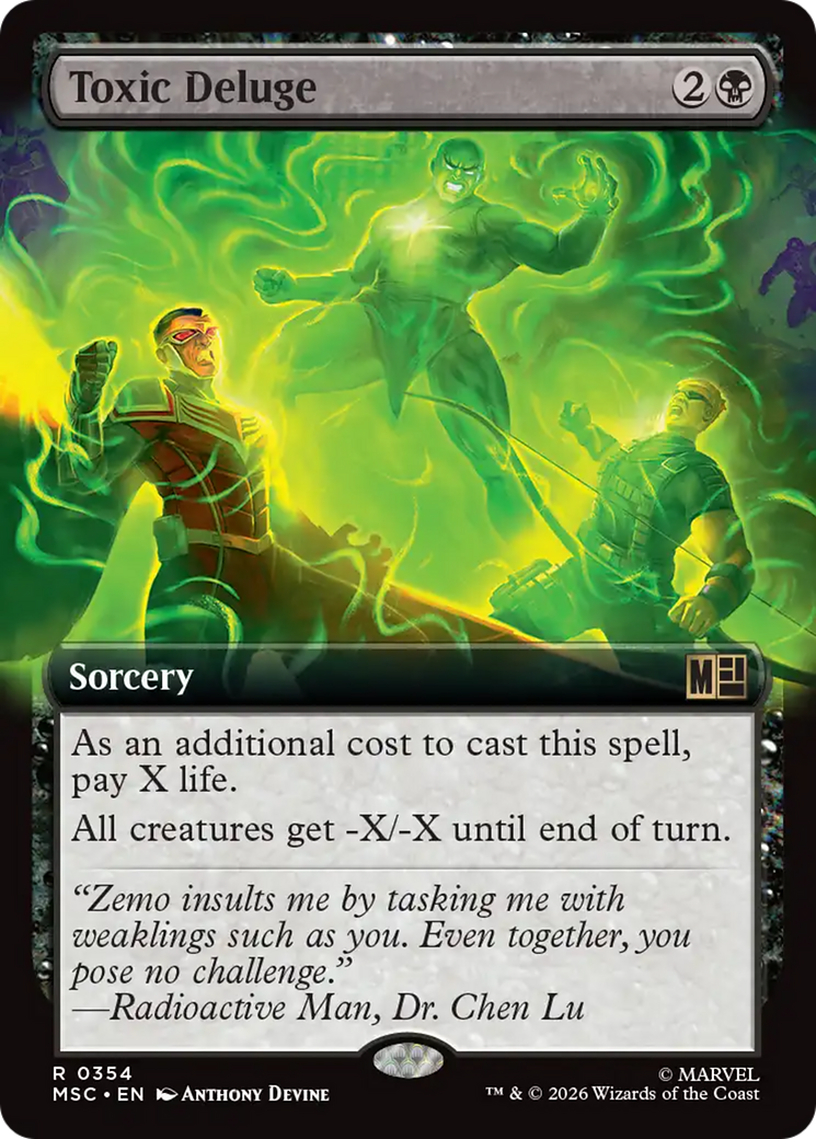Toxic Deluge (Extended Art) [Marvel Super Heroes Commander] | Cards and Coasters CA
