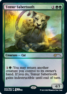 Temur Sabertooth [Year of the Tiger 2022] | Cards and Coasters CA