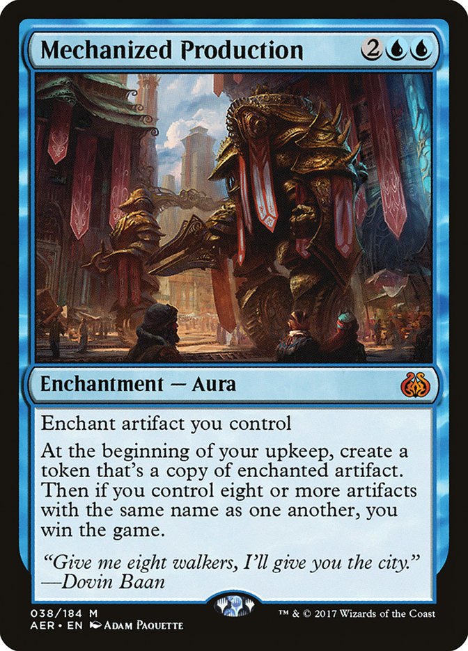Mechanized Production [Aether Revolt] | Cards and Coasters CA