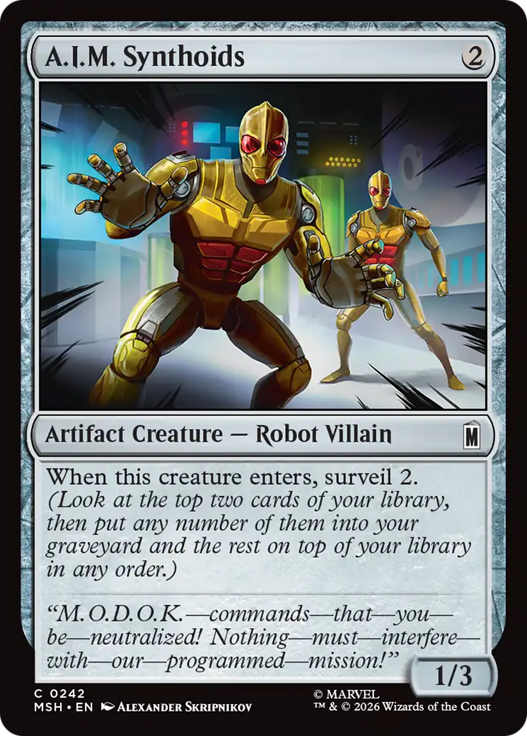 A.I.M. Synthoids [Marvel Super Heroes] | Cards and Coasters CA