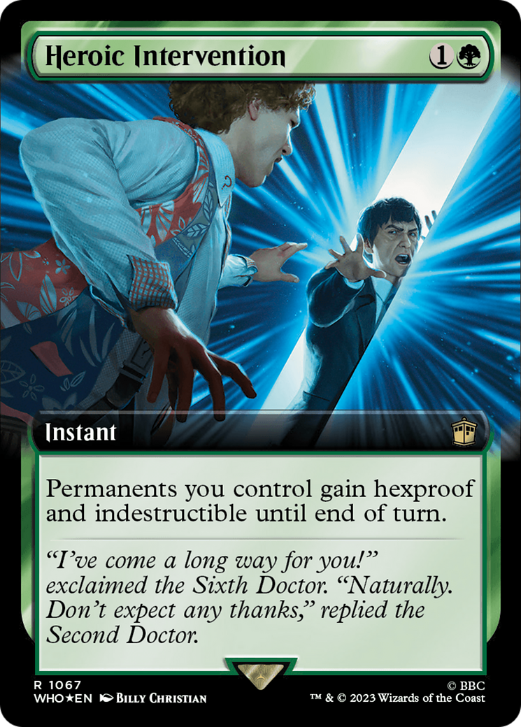 Heroic Intervention (Extended Art) (Surge Foil) [Doctor Who] | Cards and Coasters CA