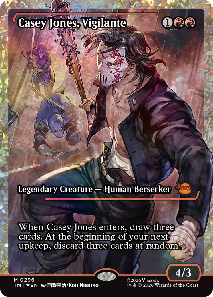 Casey Jones, Vigilante (0296) (Showcase) (Fracture Foil) [Teenage Mutant Ninja Turtles] | Cards and Coasters CA