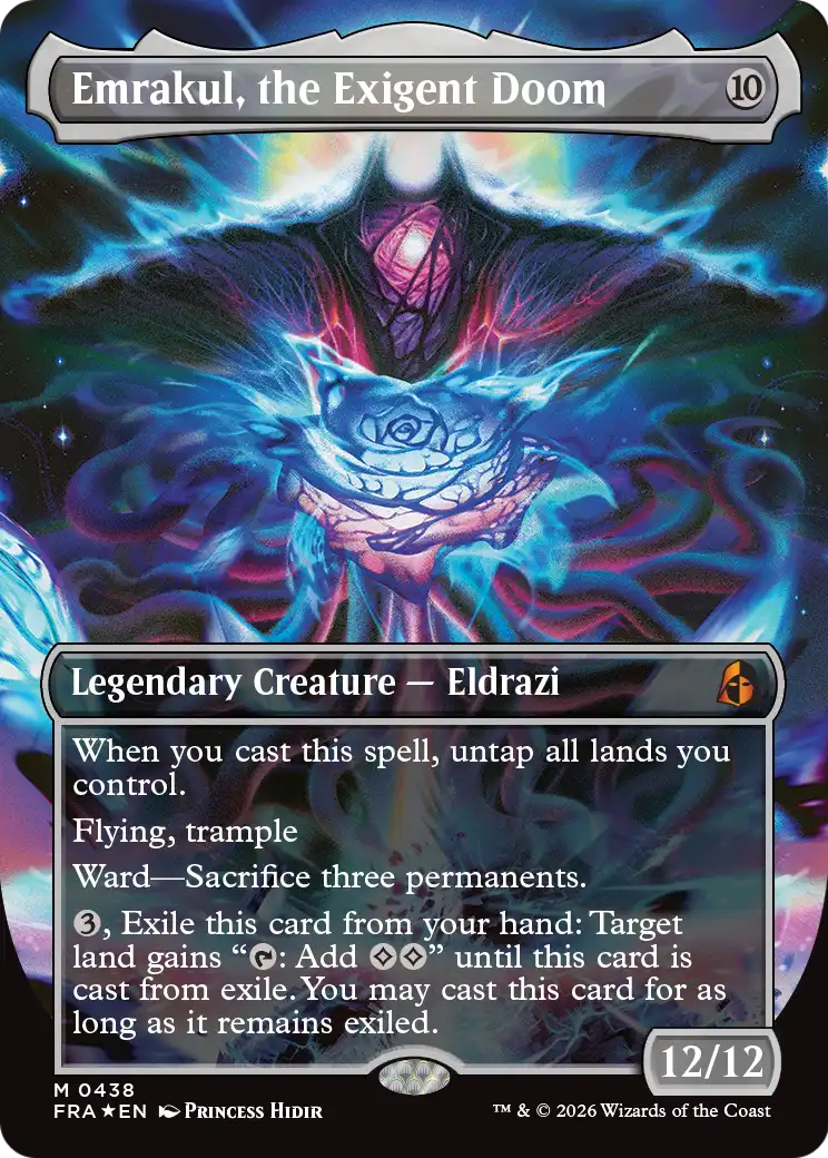 Emrakul, the Exigent Doom (Borderless) [Reality Fracture] | Cards and Coasters CA