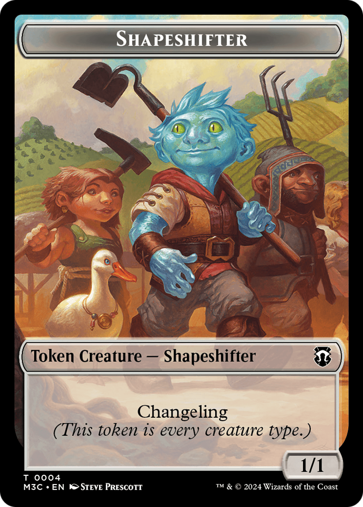 Shapeshifter (0004) // Copy Double-Sided Token [Modern Horizons 3 Commander Tokens] | Cards and Coasters CA