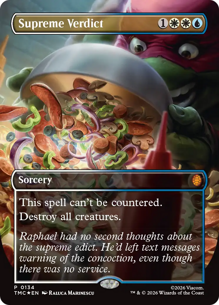 Supreme Verdict (Borderless) [Teenage Mutant Ninja Turtles Promos] | Cards and Coasters CA