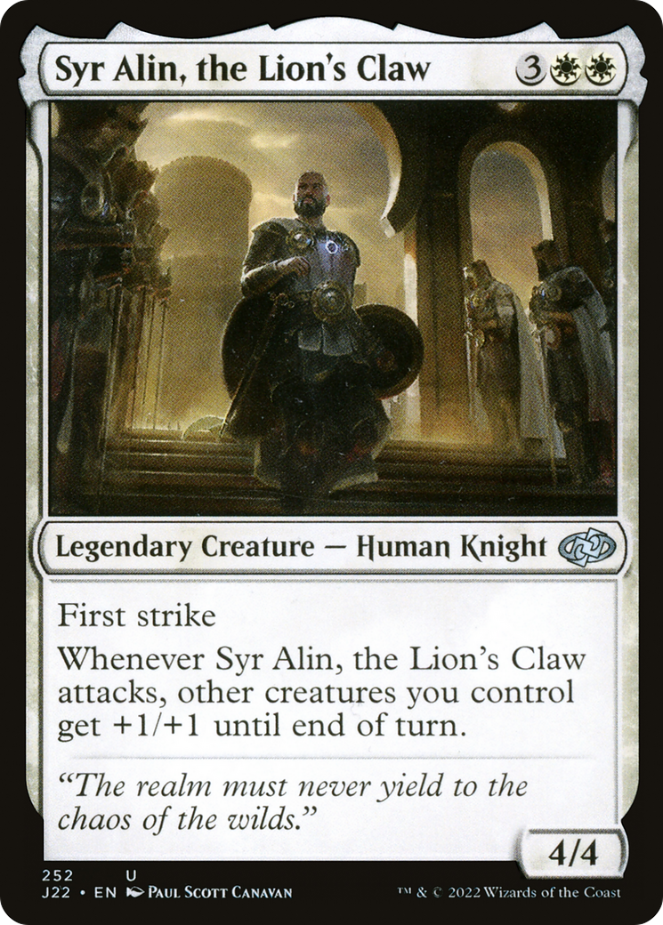 Syr Alin, the Lion's Claw [Jumpstart 2022] | Cards and Coasters CA