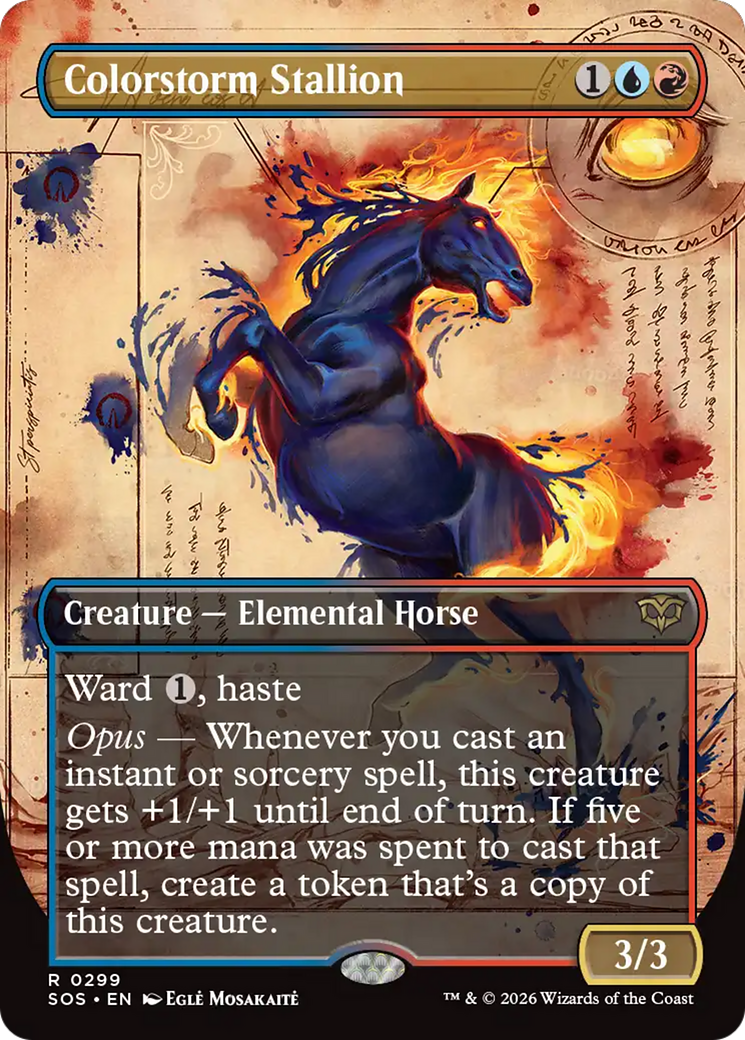 Colorstorm Stallion (Borderless) [Secrets of Strixhaven] | Cards and Coasters CA