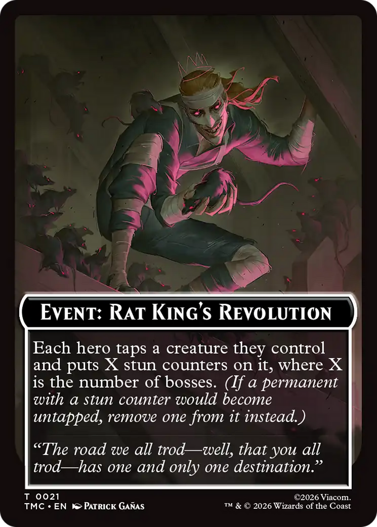 Event: Rat King's Revolution [Teenage Mutant Ninja Turtles Commander Tokens] | Cards and Coasters CA