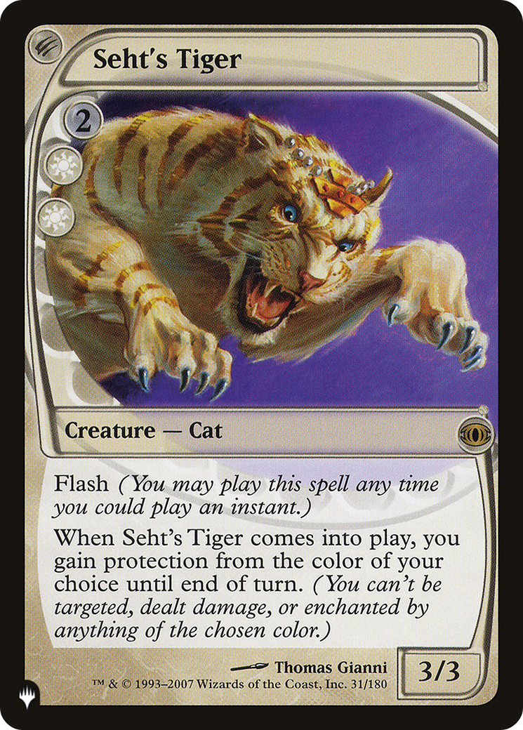 Seht's Tiger [The List] | Cards and Coasters CA